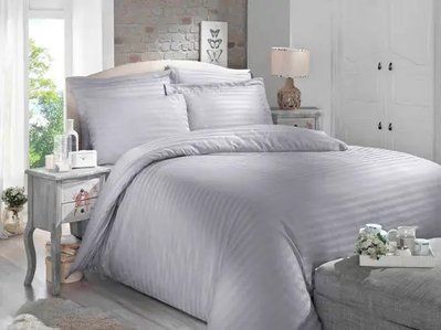 Комплект постельного белья сатин-жакард евро размер altinbasak gri m013087 фото