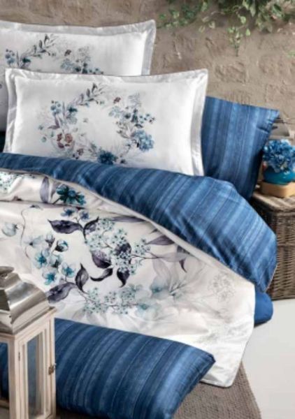 Комплект Premium satin LAPR-351 Floral Blue LAPR-351-Floral-Blue-Євро фото