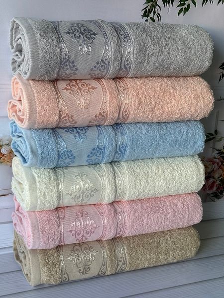 Mame krestik Махровые полотенца 70х140см, 6 шт/уп, хлопок, Турция Sul-35402 фото