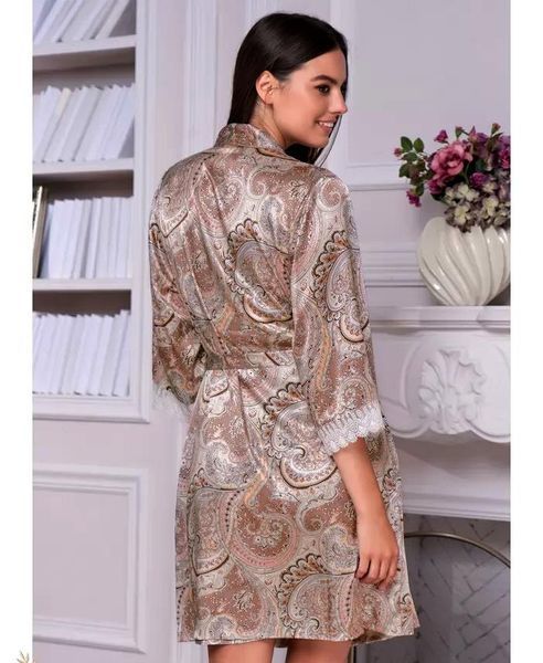 Жіночий шовковий халат "Клементина" 3453 Mia-Amore L/XL Mia_3453_L/XL фото