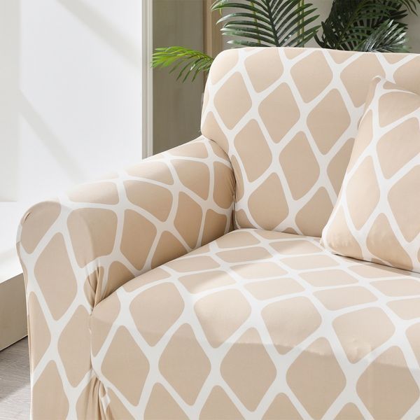Чохол на тримісний диван еластичний Homytex принт Біфлекс 6-12129 фото