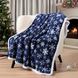 Флисовый новогодний плед Diana Textile al745-blue фото 3
