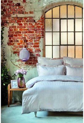 Постельное белье сатин Евро Karaca Home Charm bold pudra 100% хлопок sv2000022261524 фото