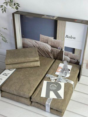 Poplin Balen постель из поплин Евро размер Romeo home Турция Sul-6043 фото