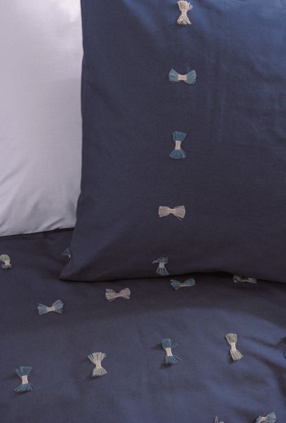 Комплект постельного белья Cotton Box с вышивкой Gina Lacivert 200x220 Cbox_010077839 фото