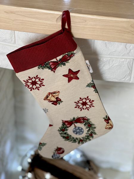 Чобіток для подарунків гобеленовий MERRY Limaso, 25x37, Новорічний, Без люрексу, 40% бавовна, 36% поліестер, 24% акрил, Гобелен lim_MERRY-CH фото