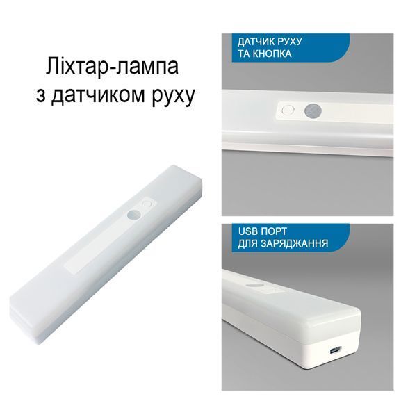 Набір Плед вовняний П7 бiл-дим-св-антр 140x200 см + Ліхтар-лампа LED 21см з датчиком руху Love You loveyouhome_4533-F фото