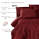Комплект постільної білизни First Choice Jacquard Satin Midas JS-213-Midas-Dark-red-Євро фото 2