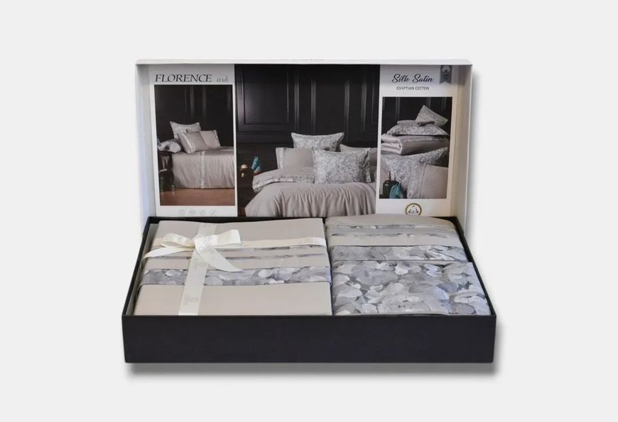 Постільна білизна La Romano Silk Satin Florence Ash Євро LaR_40784 фото
