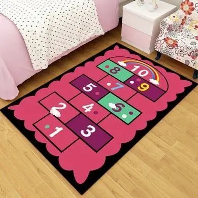 Дитячий килимок безворсовий Homytex Figures pink HT-85694 фото