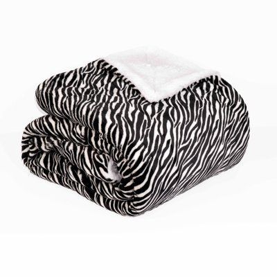 Плед флісовий Sherpa Зебра двосторонній Love You 150 x 200 см loveyouhome_ly9127 фото