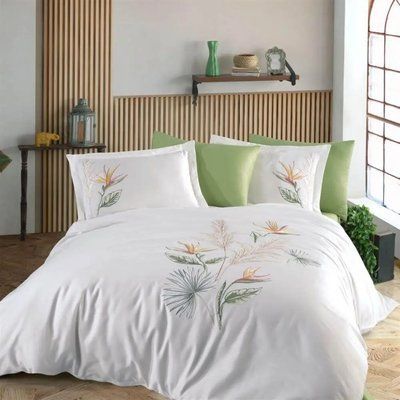 Постельное белье Dantela Vita Starlice Cream Сатин с вышивкой d-c22307840 фото