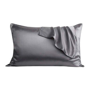 Шовкова наволочка Diana Textile, 48X74 см, Сірий (металік) Dia-2818-серый фото