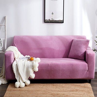 Захисний чохол на двомісний диван Велюровий Diana Textile Plush Velvet 145-185 см al2045-2-seat-L-purple фото