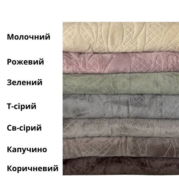 Покрывало велюр COLORFUL (220x230) VELURE COVER QUILTED принт цветы, Светло-серый Col_258727 фото
