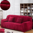 Защитный чехол на двухместный диван Diana Textile Plush Velvet 145-185 см al2045-2-seater-145-185-wine-red фото