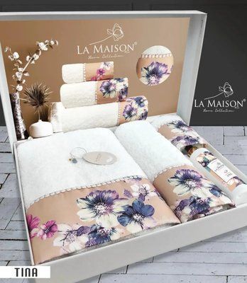 Набір рушників з ароматом La Maison Tina (3шт) 3пр (30х50+50х90+70х140) см Набір LaMaison_30184.1 фото