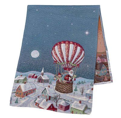 Доріжка гобеленова RUNNER1213 Святковий політ Limaso, 45x140, Прямокутна, Новорічний, Срібний люрекс, 70% поліестер, 23% бавовна, 3% акрил, 4% металеве волокно, Гобелен lim_RUNNER1213-45 фото