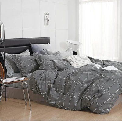 Комплект постільної білизни LUXURY LINENS All Day Style сірий Півтораспальні luli48004 фото