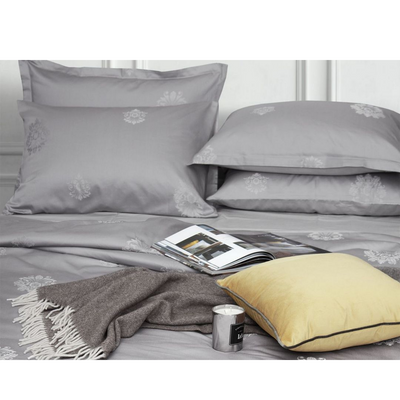 Комплект постільної білизни LUXURY LINENS Jacquard Violette Gray 100% єгипетська бавовна Двоспальні luli3300072 фото
