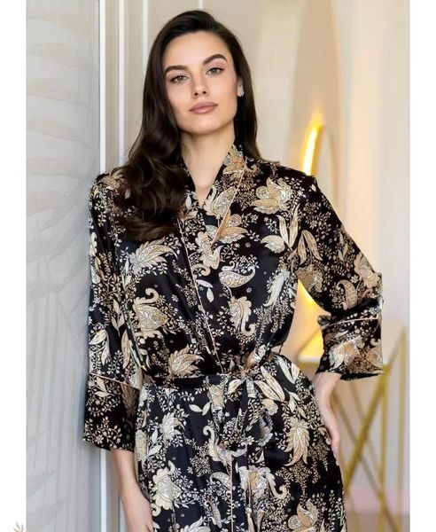 Длинный шелковый халат Ясмина 3989 Mia-Amore S/M Mia_3989_S/M фото