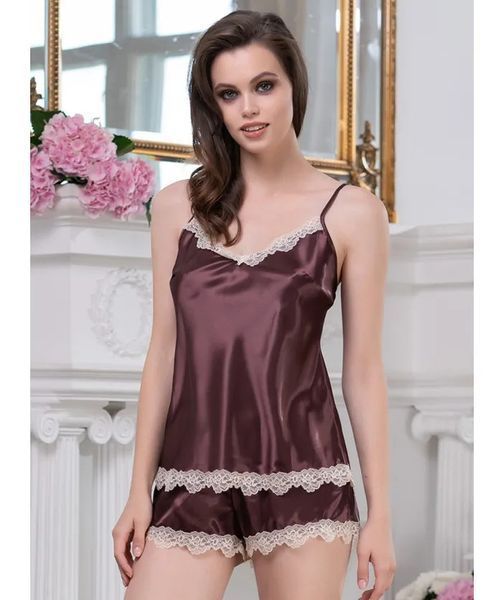 Женская атласная пижама с шортами "Джулия" 8732-3 Mia-Amore_8732-3_S фото