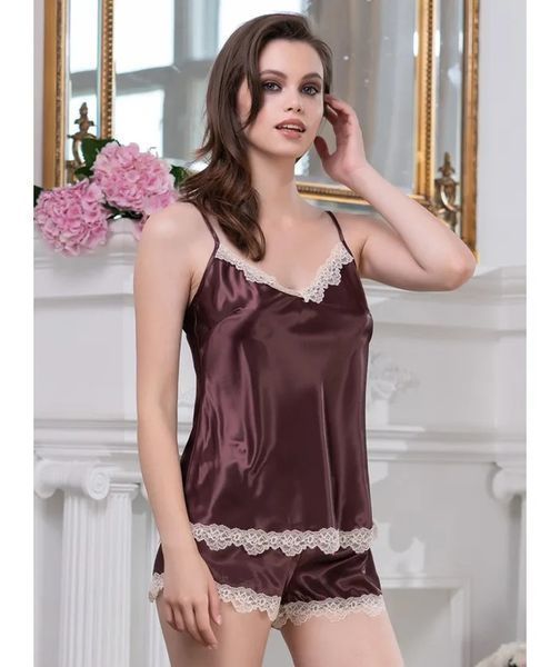 Женская атласная пижама с шортами "Джулия" 8732-3 Mia-Amore_8732-3_S фото
