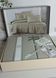 Poplin Goroh bej постель из поплин Евро размер Romeo home Турция Sul-60403 фото 1