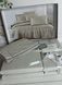 Poplin Goroh bej постель из поплин Евро размер Romeo home Турция Sul-60403 фото 4