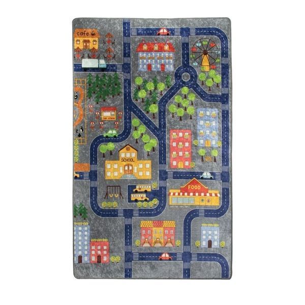 Ковер детский безворсовый Chilai Home Small town grey Дорога Ch-394121 фото