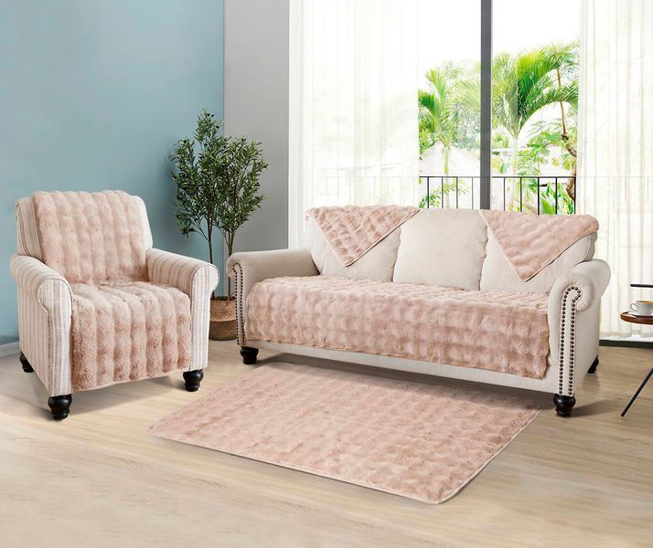 Накидка для мягкой мебели меховая Love You 1 шт loveyouhome_8501 фото