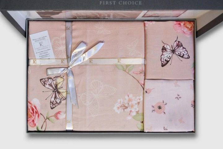 Комплект постільної білизни Cotton Satin S-379 Matilde powder S-379-Matilde-powder-Євро фото