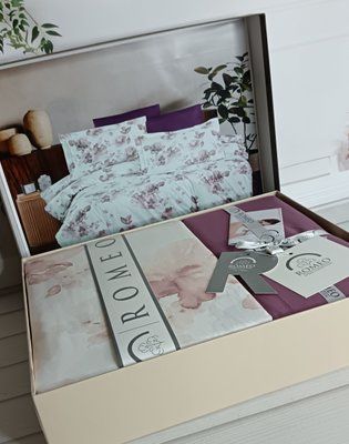 Poplin Rose murdum постіль з поплин Євро розмір Romeo home Туреччина Sul-60404 фото