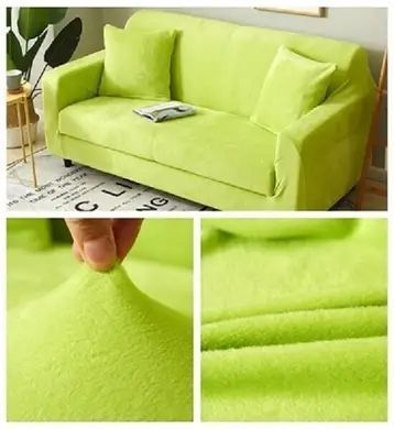 Защитный чехол на двухместный диван Велюровый Diana Textile Plush Velvet 145-185 см al2045-2-seat-apple фото
