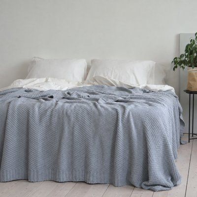 Покрывало LA MODNO WoolCotton Balance Sky Gray, Серо-небесный, 220x240 см, Евро Макси hr-ln200424 фото