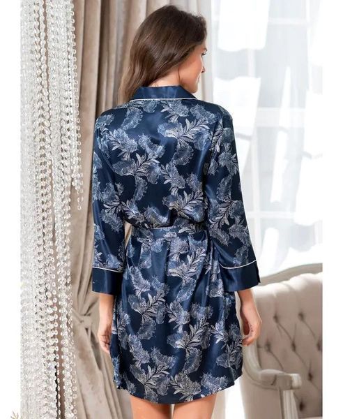 Шовковий жіночий халат на гудзиках Mia-Amore Ванесса 3777 Mia-Amore_3777_4XL фото