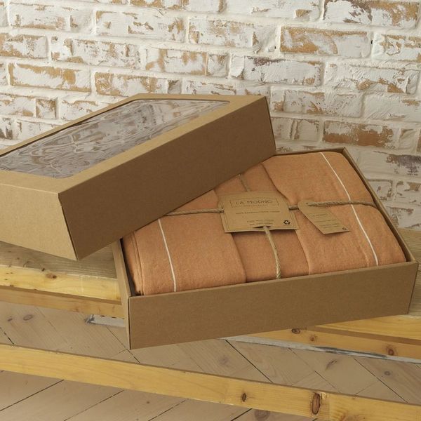 Комплект постільної білизни 200х220 LA MODNO MASSIMO PALE BROWN hr-ln200212 фото