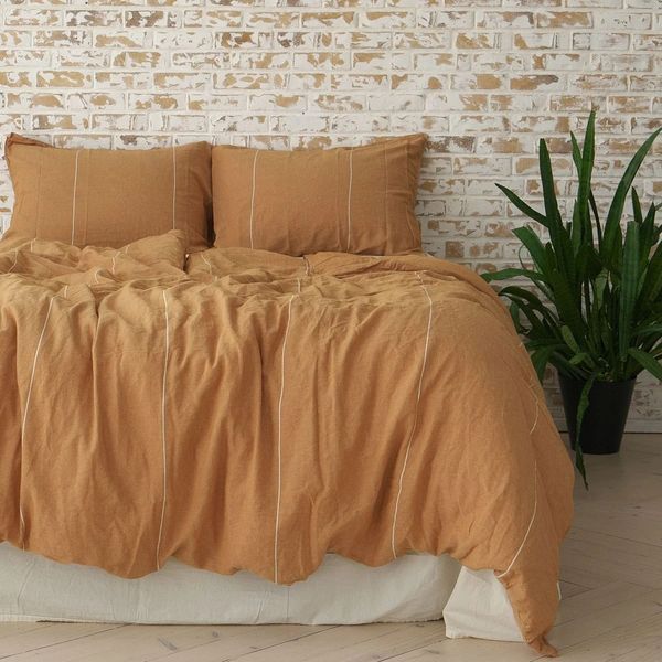 Комплект постільної білизни 200х220 LA MODNO MASSIMO PALE BROWN hr-ln200212 фото