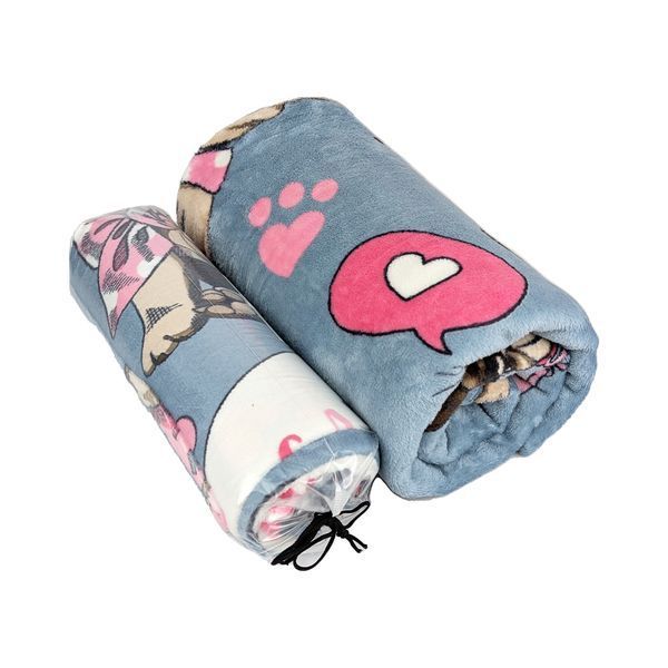 Плед фліс Солодкі мопси 150x200 см Love You loveyouhome_8194 фото