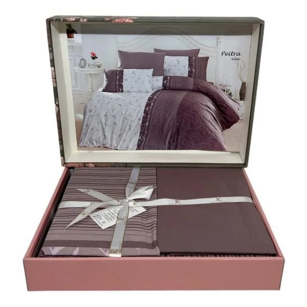 Постільна білизна ранфорс FIRST CHOICE PEITRA LILAC (160x220) 611664 Fir_611664 фото