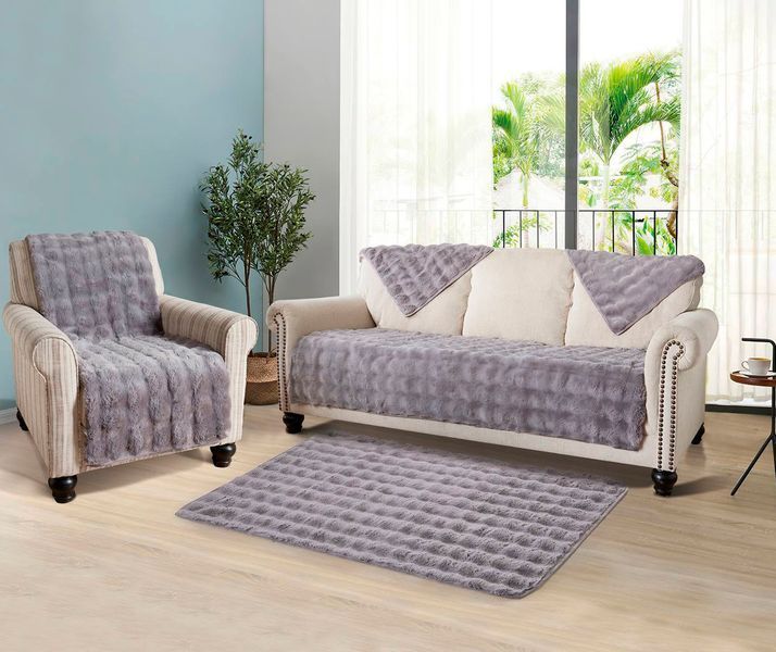 Накидка для мягкой мебели меховая Love You 1 шт loveyouhome_8502 фото