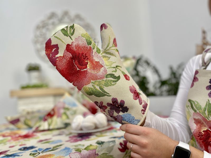 Рукавиця кухонна гобеленова EDEN403 Limaso, 17x30, Повсякденний, Без люрексу, 75% поліестер, 22% бавовна, 3% акрил, Гобелен lim_EDEN403-RK фото
