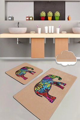 Набір килимків для ванної кімнати Chilai Home Olifant bej 60*100+50*60 Chom_110024215 фото