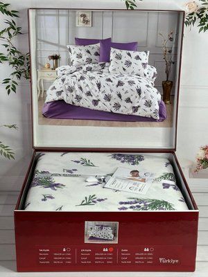 Lavender mor фланелева постіль Євро розмір Romeo Туреччина Sul-5658 фото