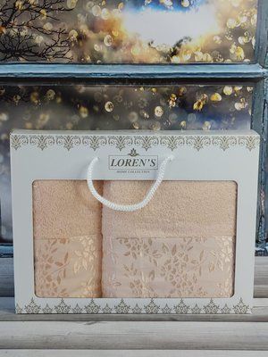 Mame romaska persik набір 2в1 бавовняні рушники Sul-4918 фото