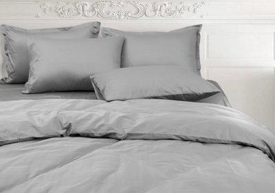 Підковдра LUXURY LINENS шлица 200x220 SILVER 100%єгипетська бавовна, арт. 33529 (шт) Двоспальні luli33529 фото