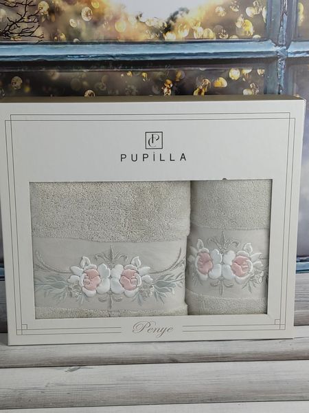 Махрові рушники Pupilla 2в1 Eva rose Набір 2 шт./ уп. Sul-4892 фото
