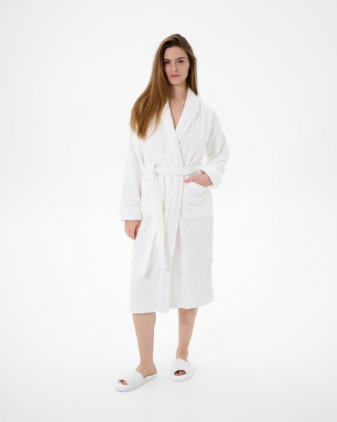 Халат махровый unisex Lotus Home - Basic Soft белый 2XL svt-2000022339438 фото