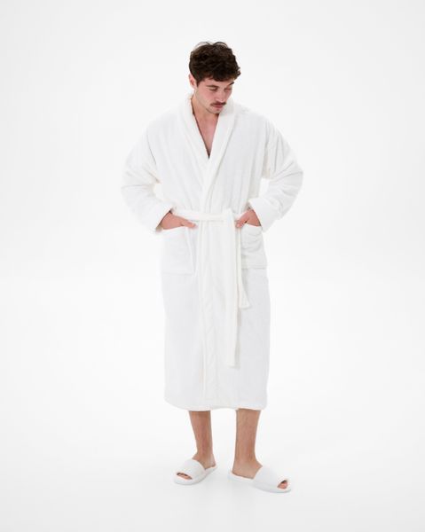 Халат махровый unisex Lotus Home - Basic Soft белый 2XL svt-2000022339438 фото
