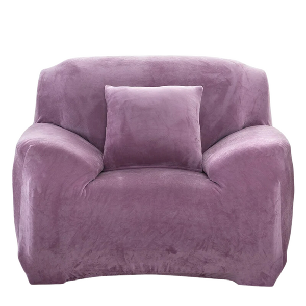 Захисний чохол на крісло Diana Textile Plush Velvet 90-140 см al2045-1-seater-90-140-Light-purple фото